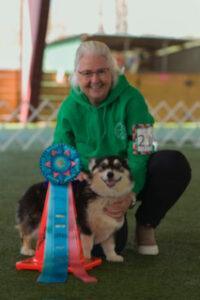 ATD member Sandy Schiller and her dog Phoebe, after a Dog Conformation Event.