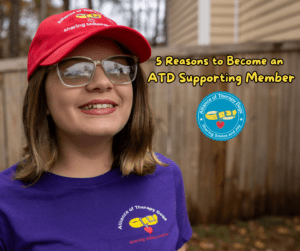 young ATD ember with ATD logo'd gear