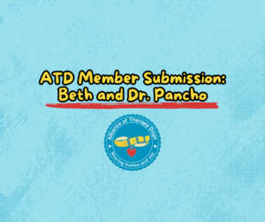 A blue background with the ATD logo and words ATD Member Submission: Beth and Dr. Pancho